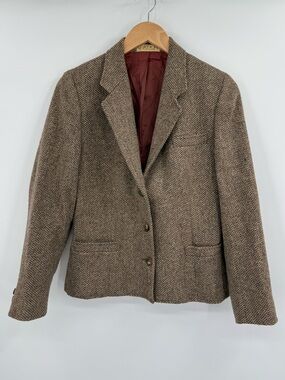 Gordon of Philadelphia Vintage Wool Tweed Blazer | Brown | 10